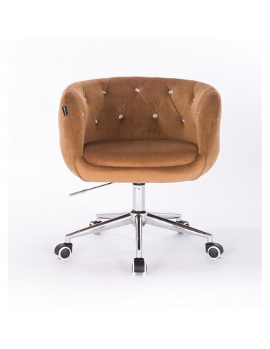Hroove Chair on Wheels - Carmel Velour Bella Furniture Ireland BFHR333K
