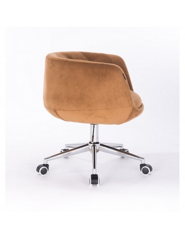 Hroove Chair on Wheels - Carmel Velour Bella Furniture Ireland BFHR333K