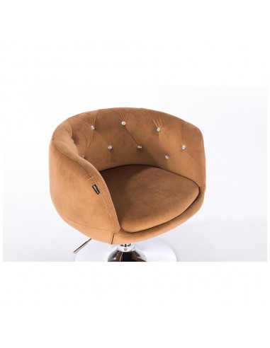 Hroove Chair on Wheels - Carmel Velour Bella Furniture Ireland BFHR333K