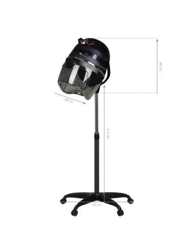Gabbiano standing dryer 1600 one speed black