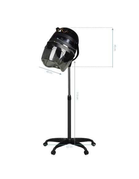 Gabbiano standing dryer 1600 one speed black