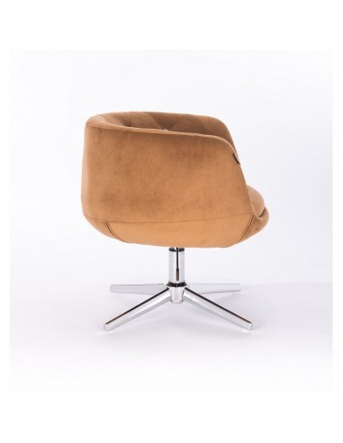 Hroove Salon Chair - Carmel Velour Bella Furniture Ireland BFHR333CROSS