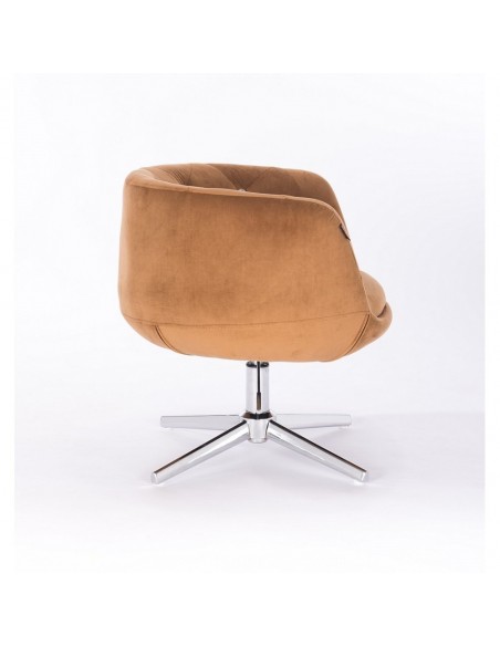 Hroove Salon Chair - Carmel Velour Bella Furniture Ireland BFHR333CROSS