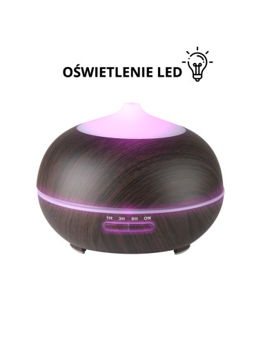 Aroma diffuser air humidifier spa 06 dark wood 400ml + timer