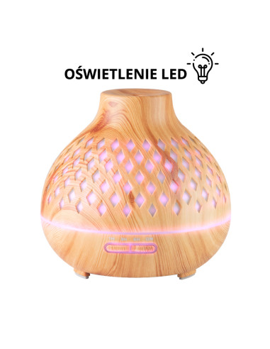 Aroma diffuser spa air humidifier 10 light wood 400ml + timer