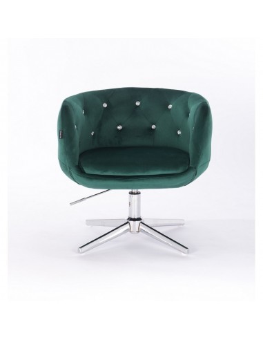 Hroove Salon Chair - Green Velour Bella Furniture Ireland BFHR333CROSS