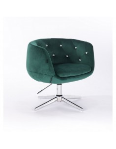 Hroove Salon Chair - Green Velour Bella Furniture Ireland BFHR333CROSS