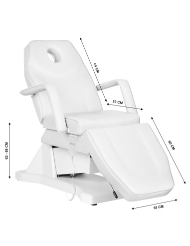ELECTRIC COSMETIC CHAIR SOFT 1 MOTOR. WHITE