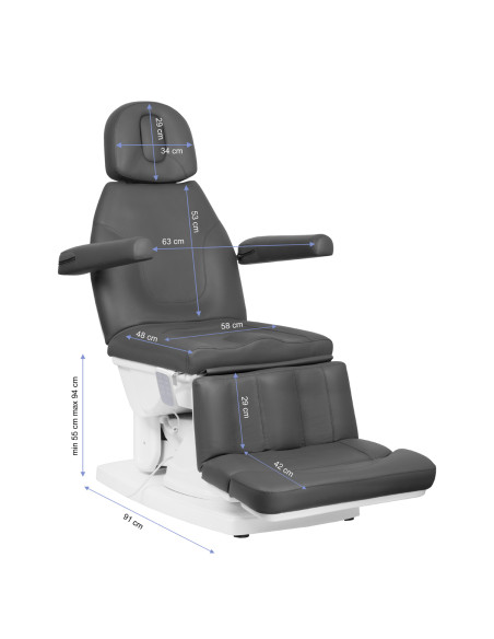 Electro-floor cosmetic chair kate 4 strong. gray