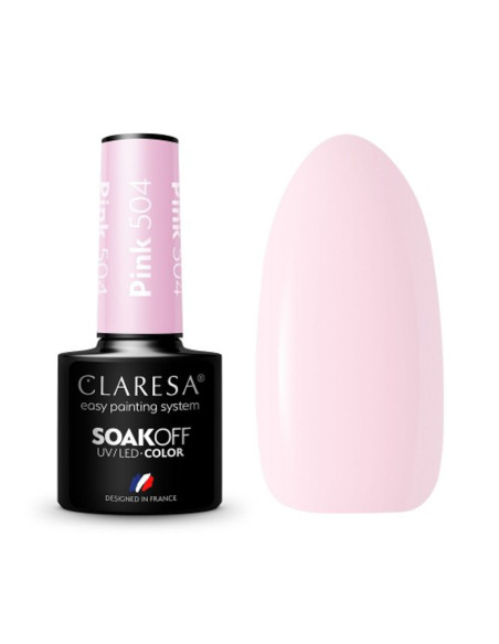 CLARESA Hybrid nail polish PINK 504 -5g
