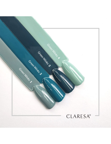 CLARESA hybrid polish GREEN WINKS 1 -5g