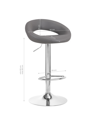 BAR STOOL QS-B10 GRAY 
