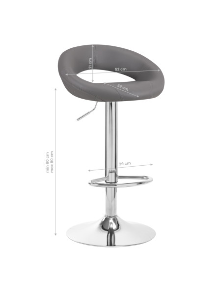 BAR STOOL QS-B10 GRAY 