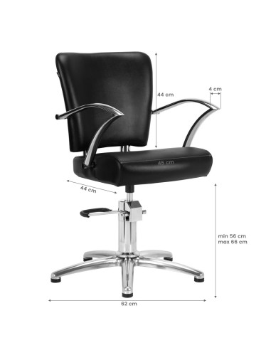 GABBIANO HAIRDRESSING CHAIR DALLAS BLACK
