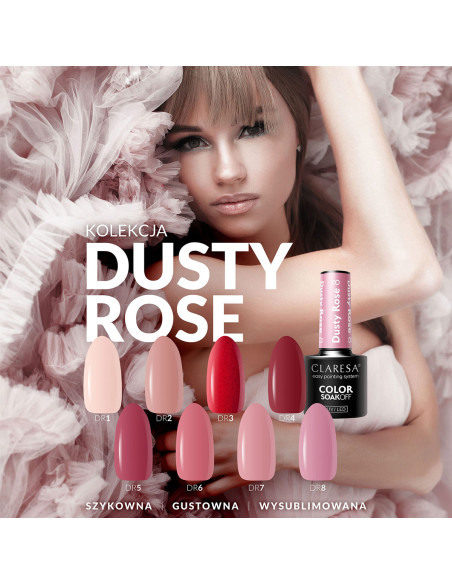 CLARESA Hybrid nail polish DUSTY ROSE 3 -5g