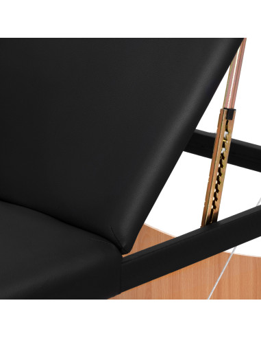 WOODEN FOLDING MASSAGE TABLE COMFORT ACTIVFIZJO LUX 3-SECTIONS 190X70 BLACK