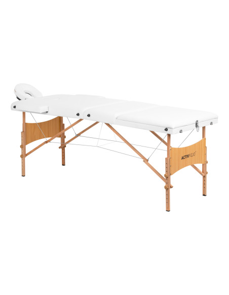 WOODEN FOLDING TABLE FOR MASSAGE COMFORT ACTIVFIZJO LUX 3 SECTIONS 190X70 WHITE
