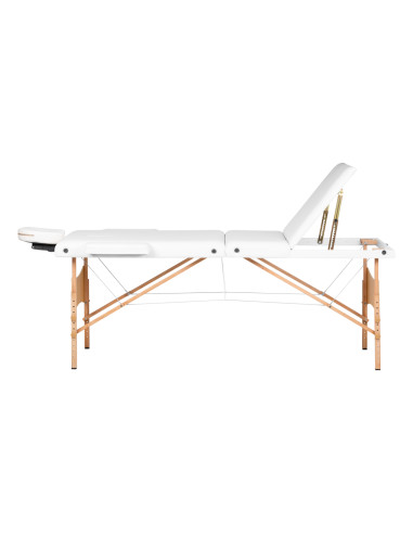WOODEN FOLDING TABLE FOR MASSAGE COMFORT ACTIVFIZJO LUX 3 SECTIONS 190X70 WHITE