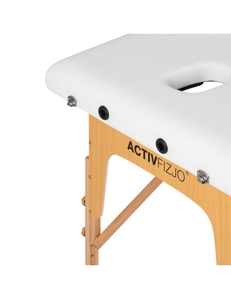 WOODEN FOLDING TABLE FOR MASSAGE COMFORT ACTIVFIZJO LUX 3 SECTIONS 190X70 WHITE