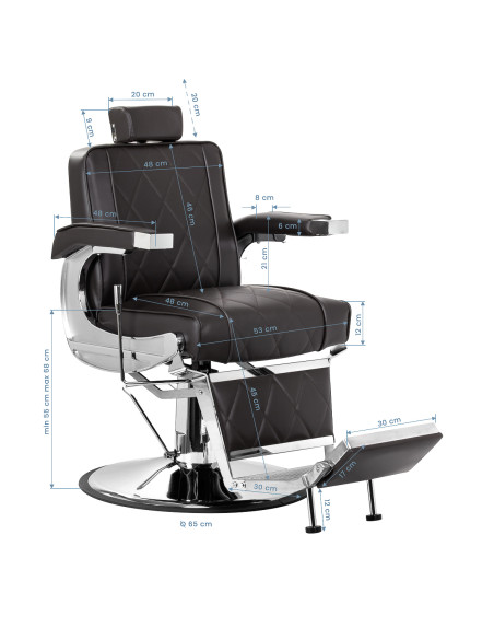 Hair System barber chair BM88066 brown