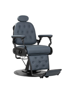 Gabbiano Francesco barber chair in graphite with brushed black frame