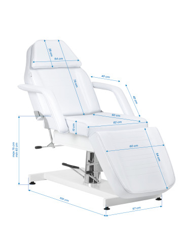 Sillon hydraulic Beauty bed v2 210 white