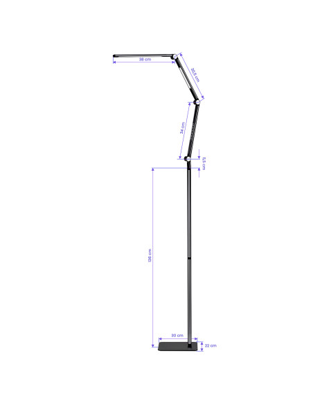 Yoga treatment lamp black