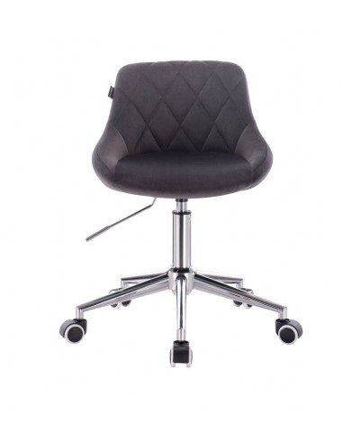 Chair On Wheels - Grey Velour BFHC1053W Bella Furniture