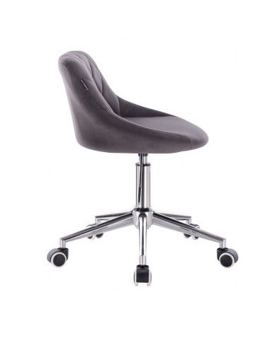 Chair On Wheels - Grey Velour BFHC1053W Bella Furniture