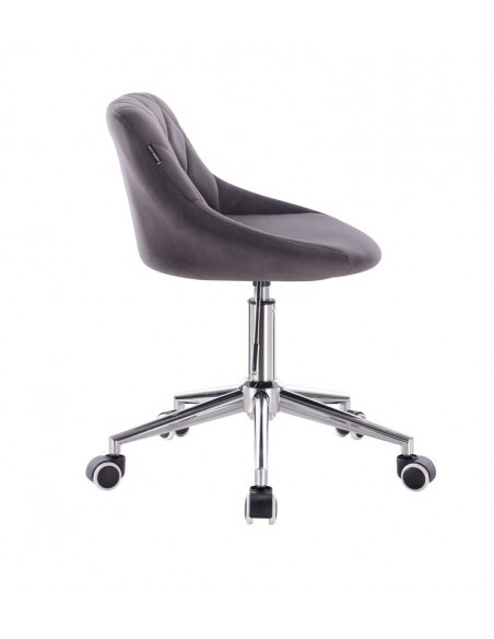 Chair On Wheels - Grey Velour BFHC1053W Bella Furniture