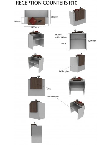 Salon Reception Desk - R10 Standard Bella Furniture Ireland