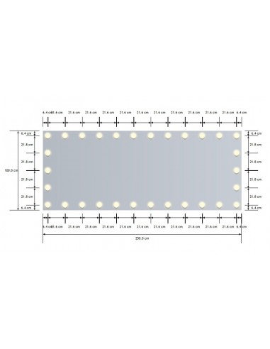 Glamour Mirror - 100x250