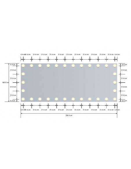 Glamour Mirror - 100x250