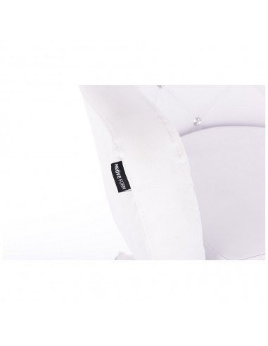 Copper Chair On Wheels - White BFHR830