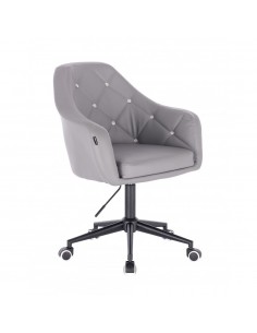 Black Base Chair On Wheels - Grey BFHR830
