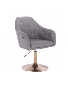 Copper Base Salon Chair - Grey BFHR830
