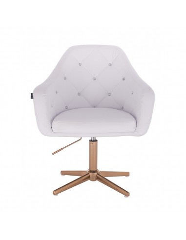 Copper Base Salon Chair - White BFHR830CROSS