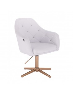 Copper Base Salon Chair - White BFHR830CROSS