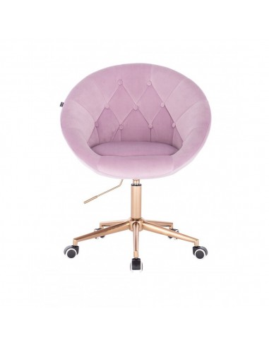 Copper Base Hroove Salon Chair On Wheels - Lavender BFHR8516CK