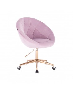 Copper Base Hroove Salon Chair On Wheels - Lavender BFHR8516CK