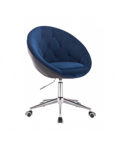 Hroove Salon Chair On Wheels - Black/Blue BFHR8516CK