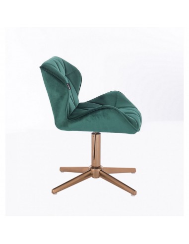 Copper Hroove Salon Chair - Green Velour BFHR111CROSS