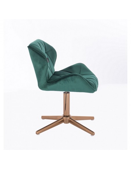 Copper Hroove Salon Chair - Green Velour BFHR111CROSS