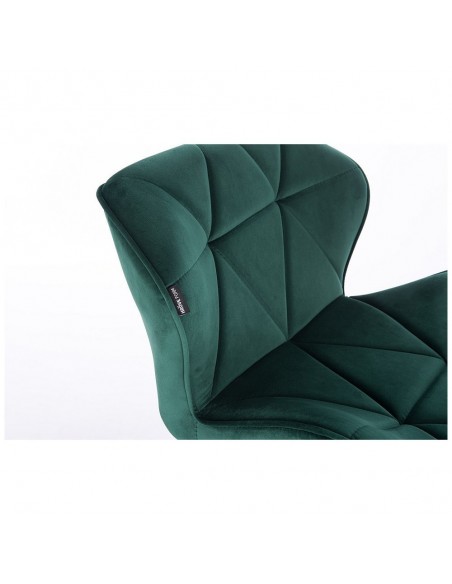 Copper Hroove Salon Chair - Green Velour BFHR111CROSS