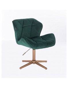 Copper Hroove Salon Chair - Green Velour BFHR111CROSS