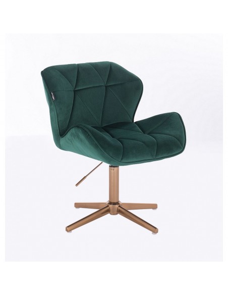 Copper Hroove Salon Chair - Green Velour BFHR111CROSS