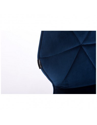 Copper Hroove Chair On Wheels - Blue Velour BFHR111K