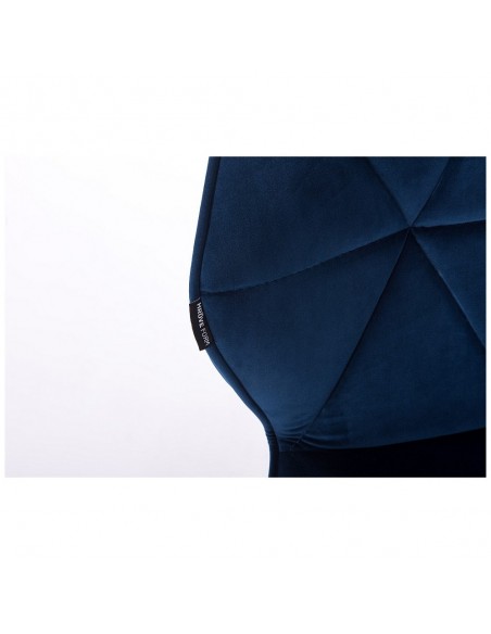Copper Hroove Chair On Wheels - Blue Velour BFHR111K
