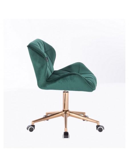Copper Hroove Chair On Wheels - Green Velour BFHR111K