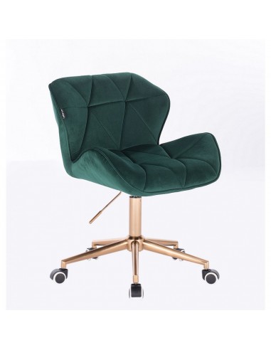 Copper Hroove Chair On Wheels - Green Velour BFHR111K